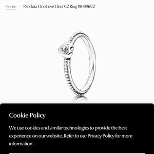 Pandora One Love Silver Ring